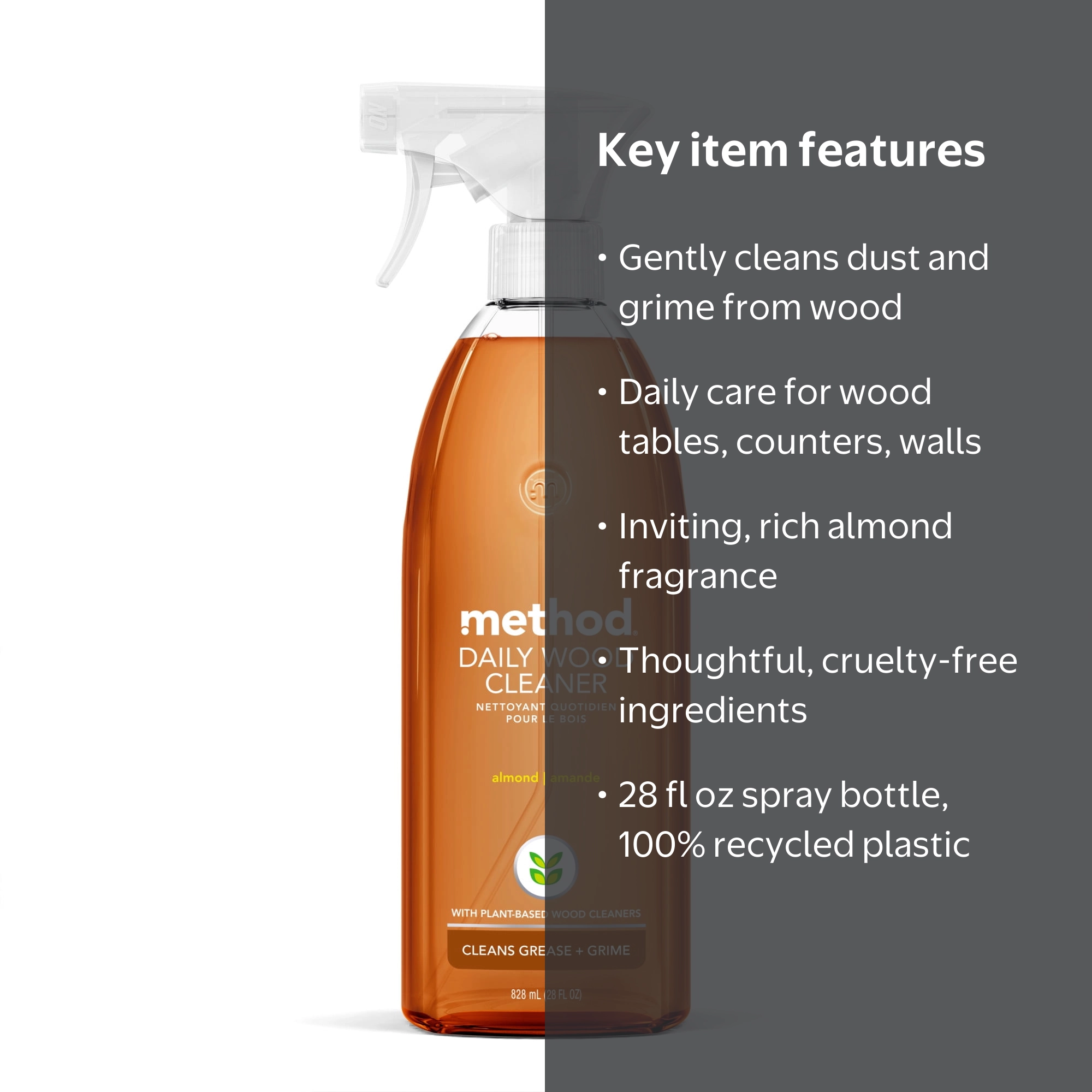 method, Daily Wood Cleaner, 28 fl oz, Almond scent - Walmart.com