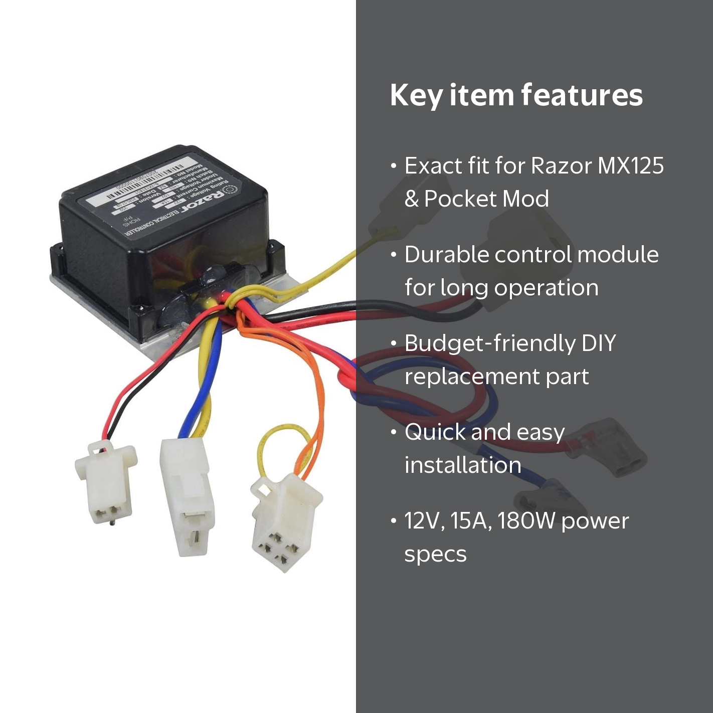 AlveyTech Control Module B-ZK1218D1-LD for Razor MX125 Dirt Bike