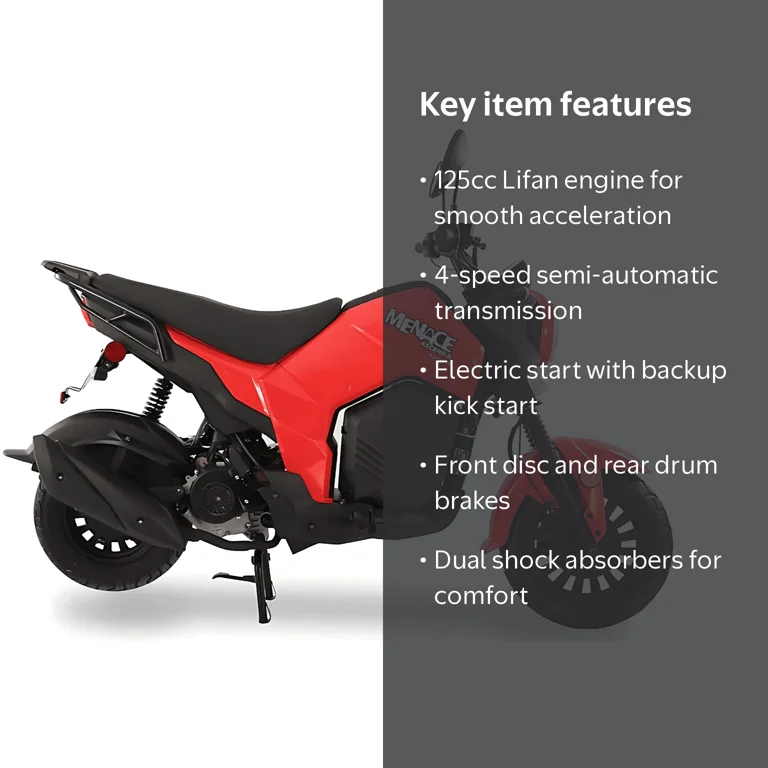 Ice Bear LEO Monkey Bike 125cc, Electric Start, 4-Speed Semi