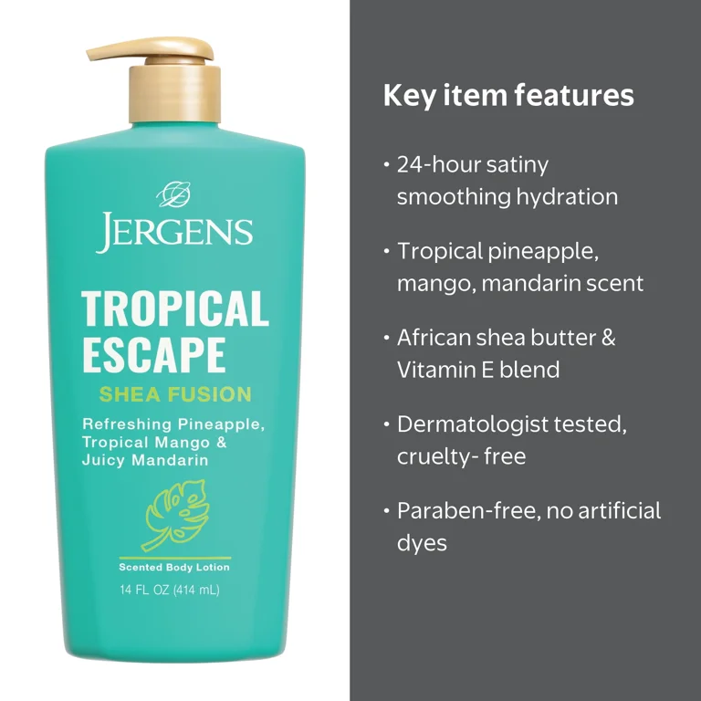 Jergens Shea Fusion Tropical Escape Scented Body Lotion with Shea