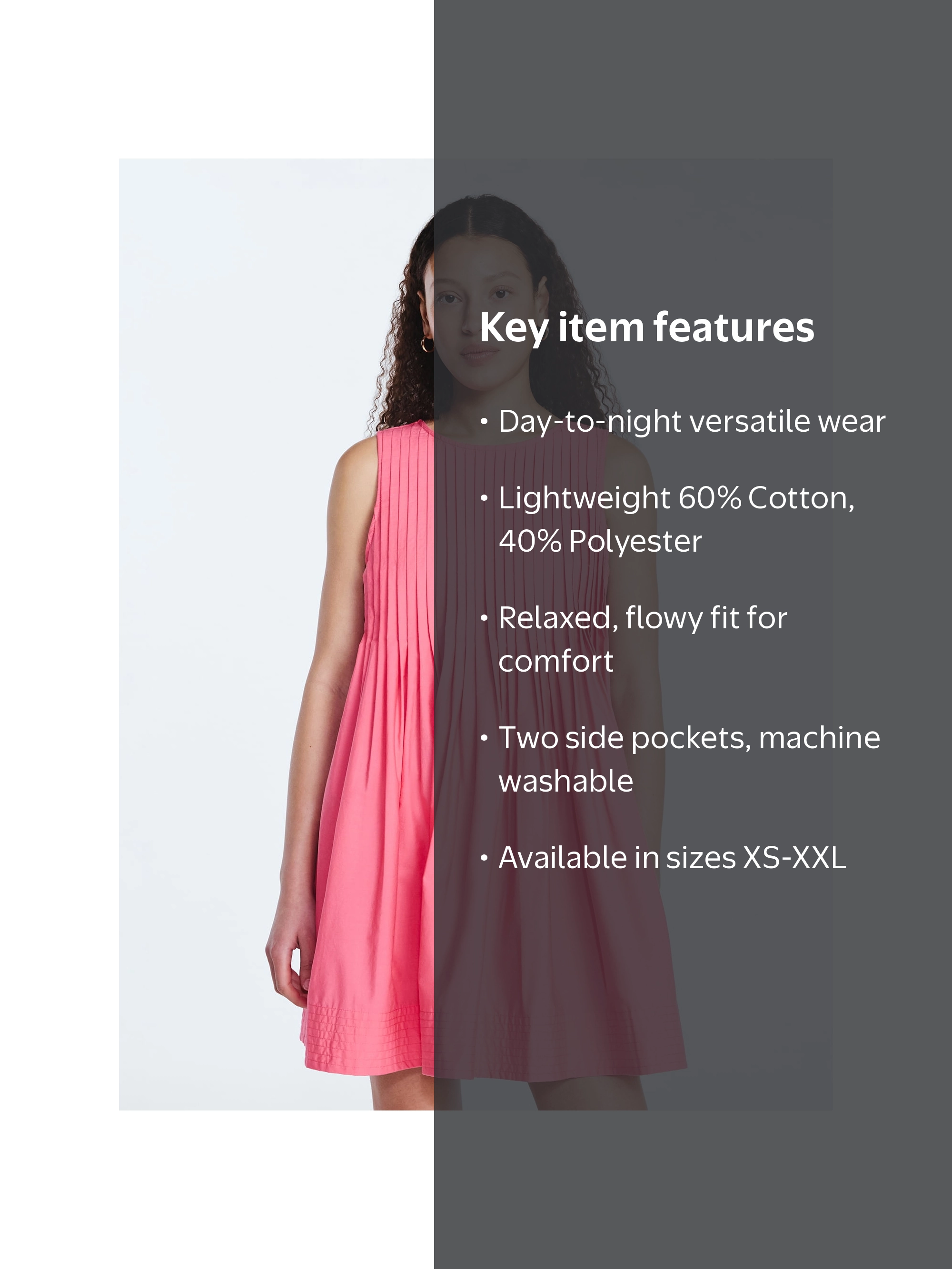 walmart pleated dress Free Assembly Women's Sleeveless Pleated Mini Dress, Sizes XS-XXL