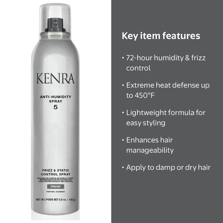 Kenra, Anti Humidity Spray, 5 oz, Frizz and Static Control