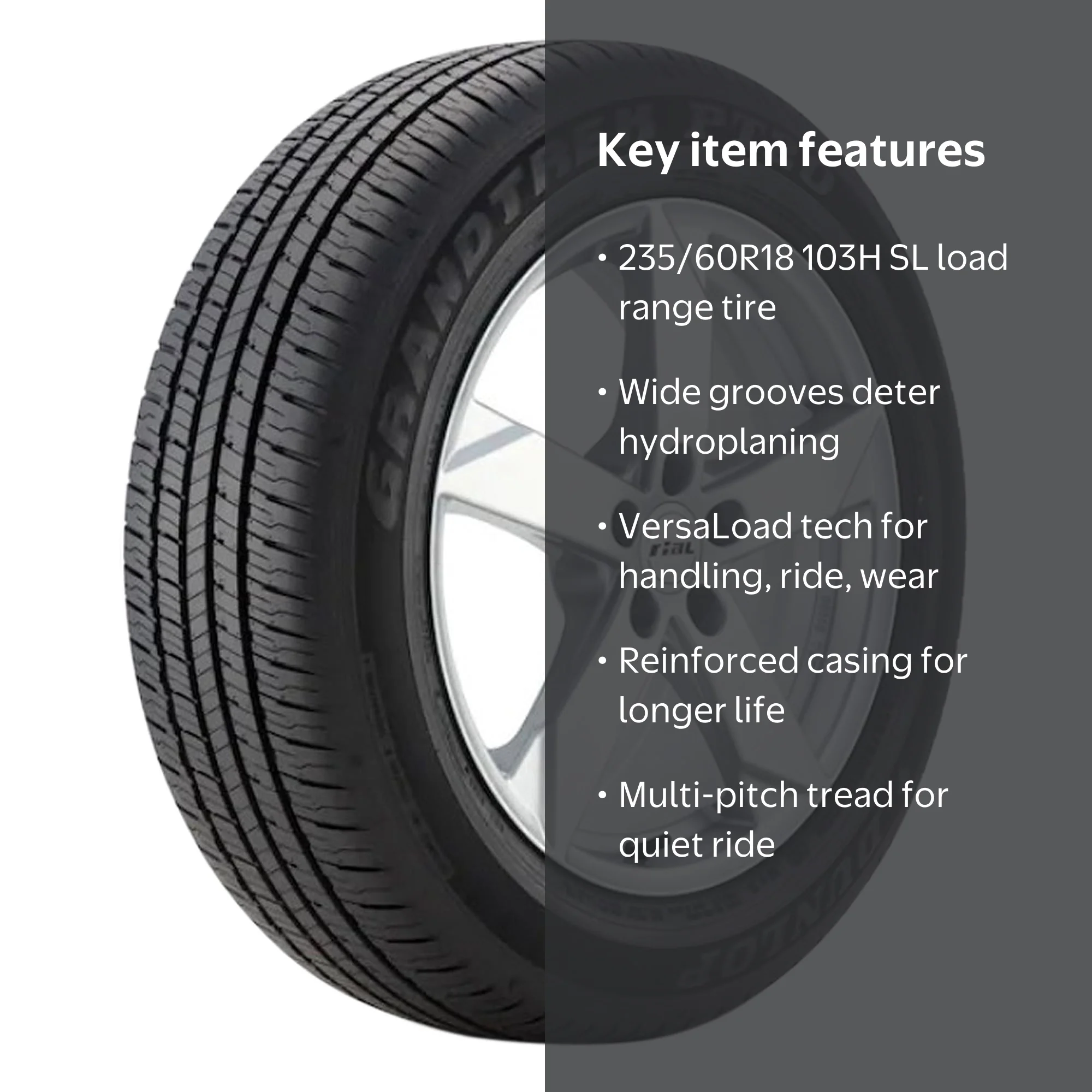 Dunlop Grandtrek PT20 A/S All Season 235/60R18 103H Passenger Tire