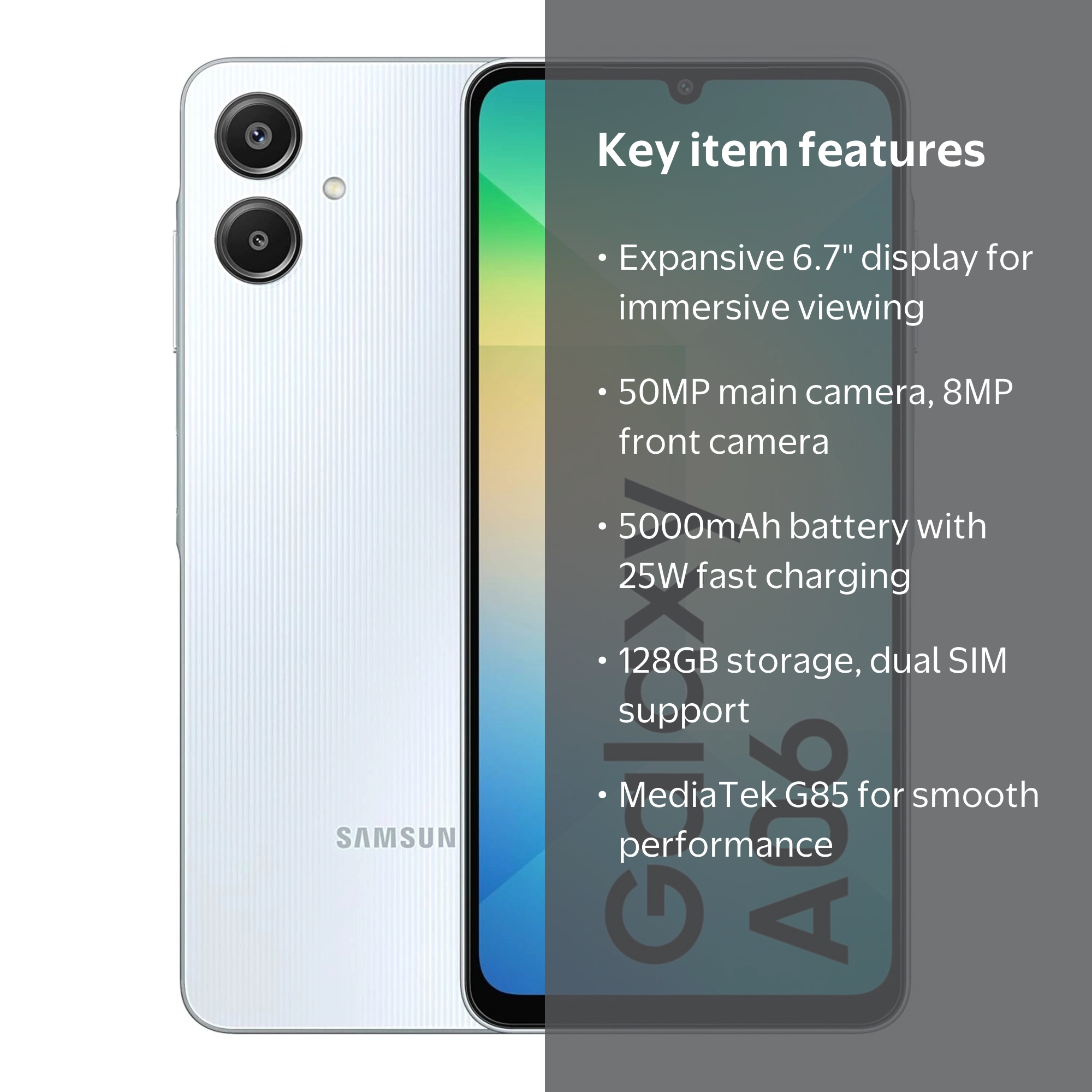 【新品】Samsung Galaxy A06 128GB ライトブルー Samsung Galaxy A06 A065M 128GB Dual-SIM GSM Unlocked Android