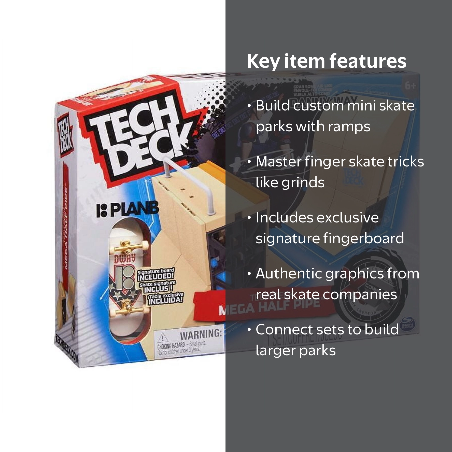Tech Deck Danny Way Mega Half Pipe X-Connect Park Creator