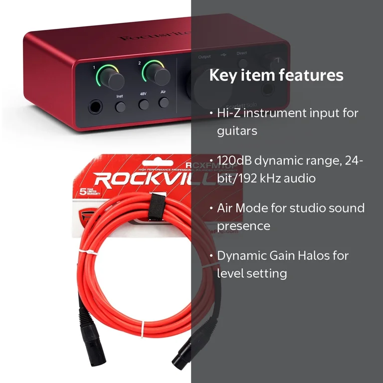 Focusrite Scarlett Solo 4th Gen Studio Recording USB Audio