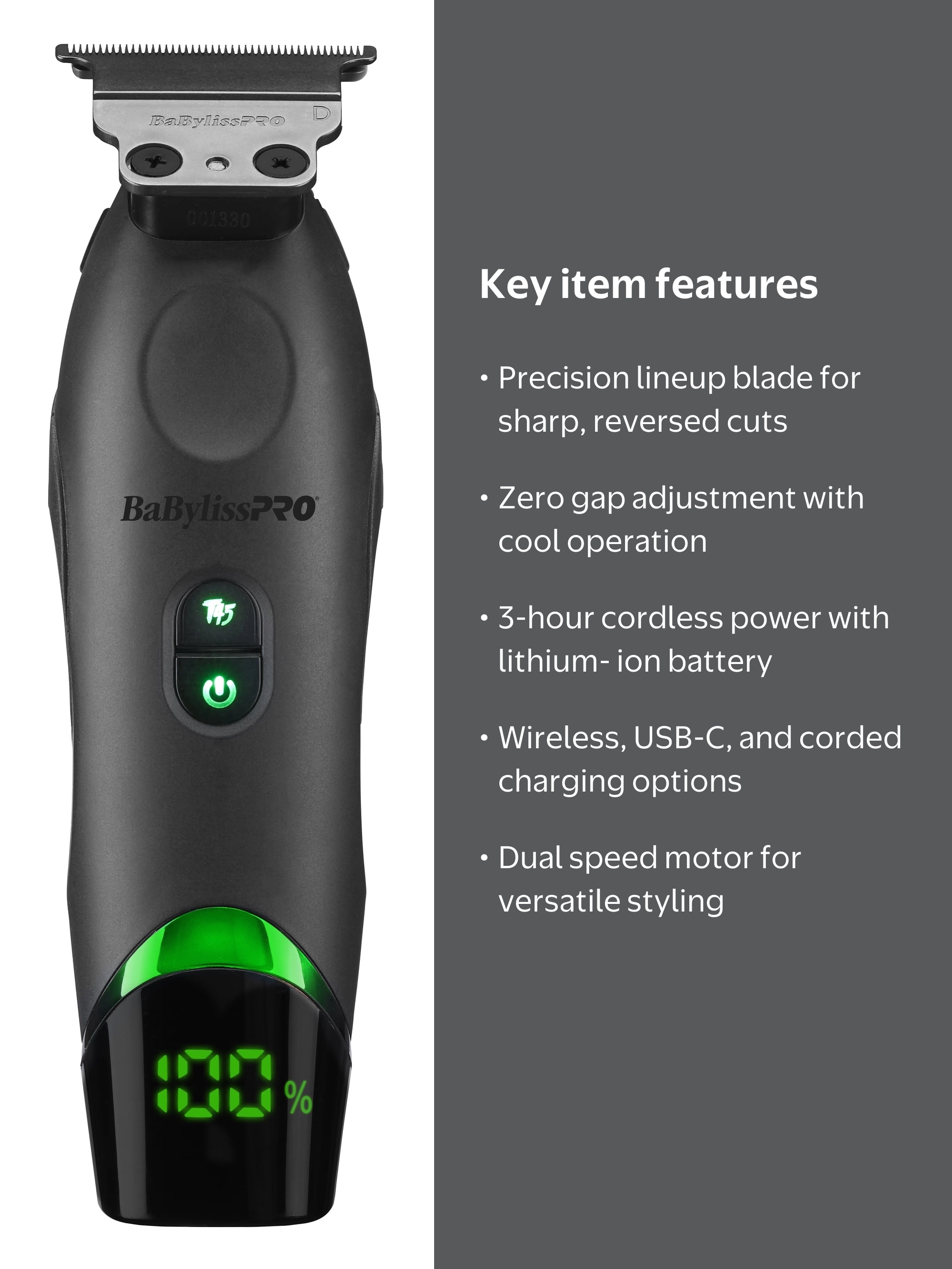 BaBylissPRO, Wireless-Charging Trimmer, RRK150, Blue - Walmart.com