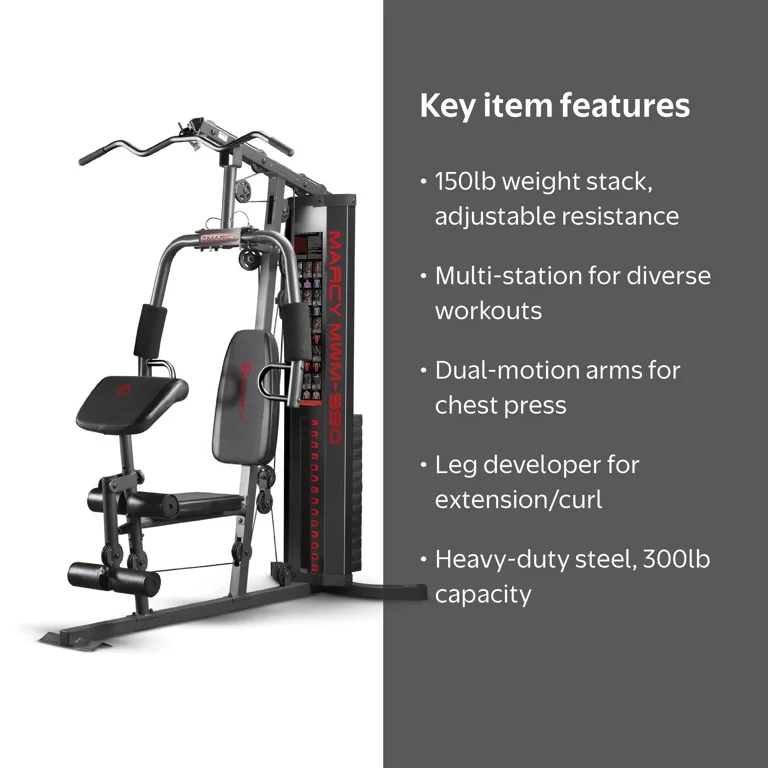 Marcy, Home Gym Machine, MWM-990, Full Body 150lb Stack - Walmart.com