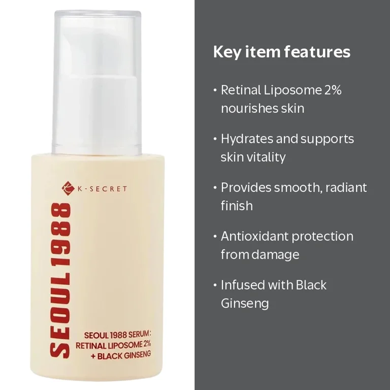 K-Secret, Serum, Retinal Liposome 2% and Black Ginseng, 1.01 fl oz