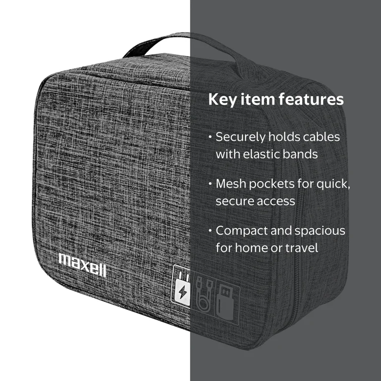 maxell　BDplay-Lite Maxell Soft Shell Electronic Carrying Case with Mesh Pockets, for