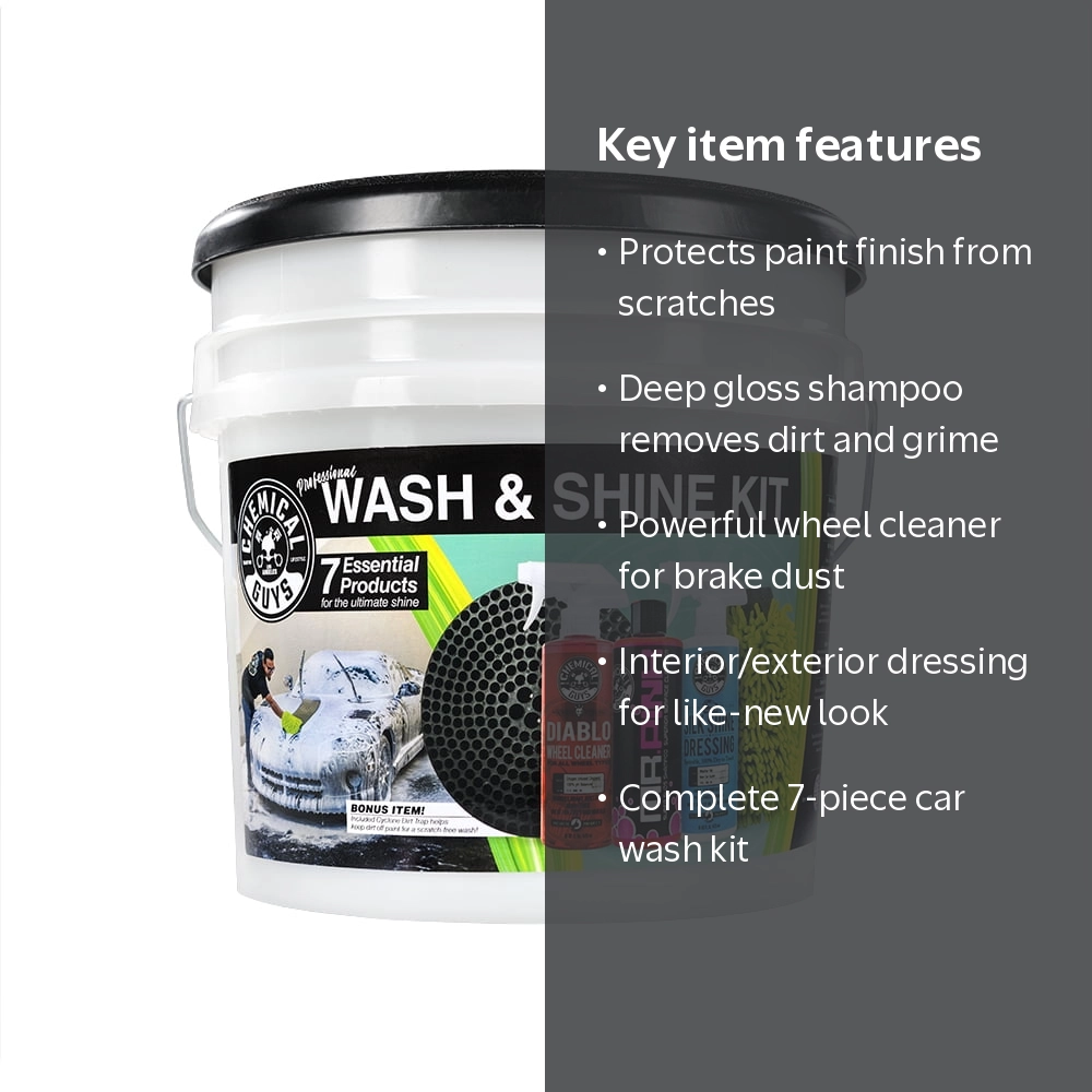 Chemical Guys HOL333 7-Piece Ultimate Car Wash & Shine Kit
