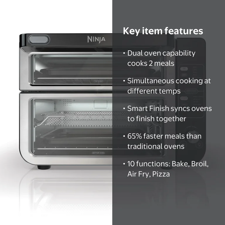 Ninja SMART 10-in-1 Double Oven with FlexDoor, Rapid Top & Air Fry