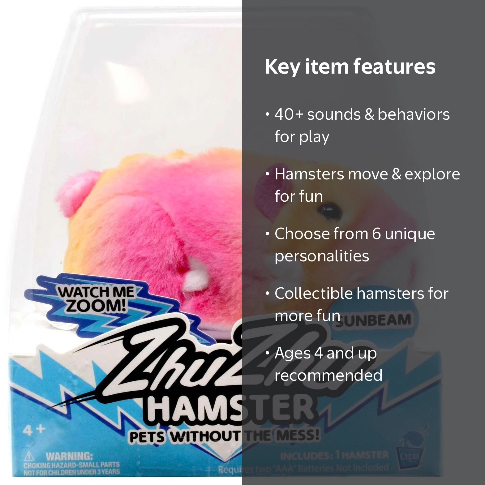 Zhu Zhu Pets Electronic Hamster Sunbeam - Walmart.com
