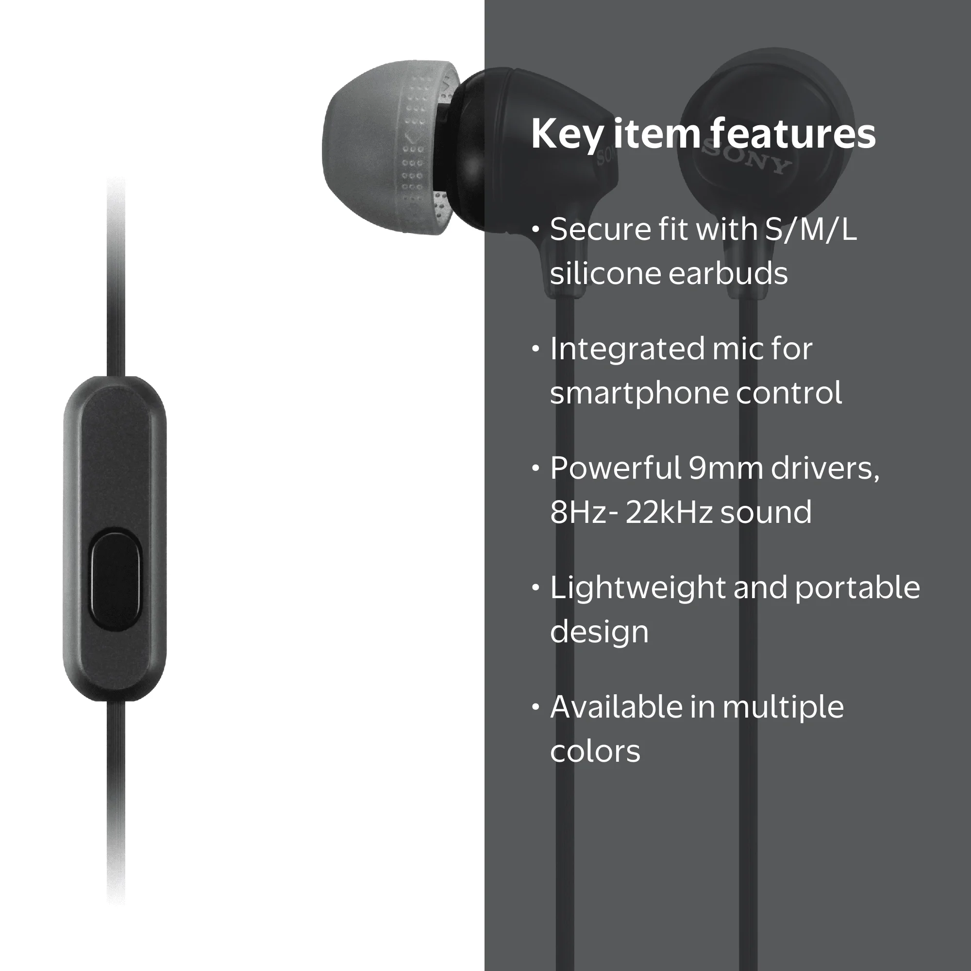 Sony MDR-EX14AP Wired In-ear Earbud Headphones with Microphone