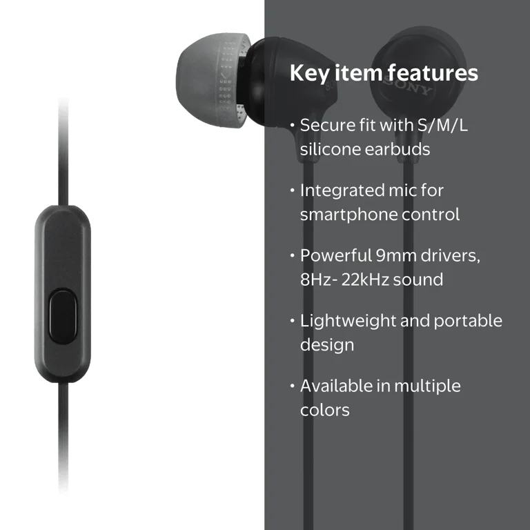 Sony MDR-EX14AP Wired In-ear Earbud Headphones with Microphone