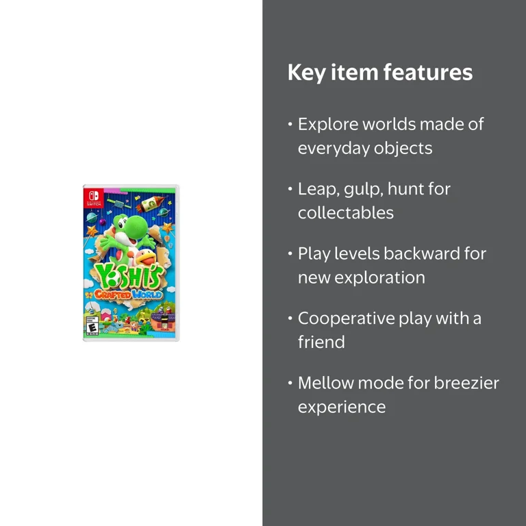 Nintendo Switch Yoshi's Crafted World - New Adventure Video Game