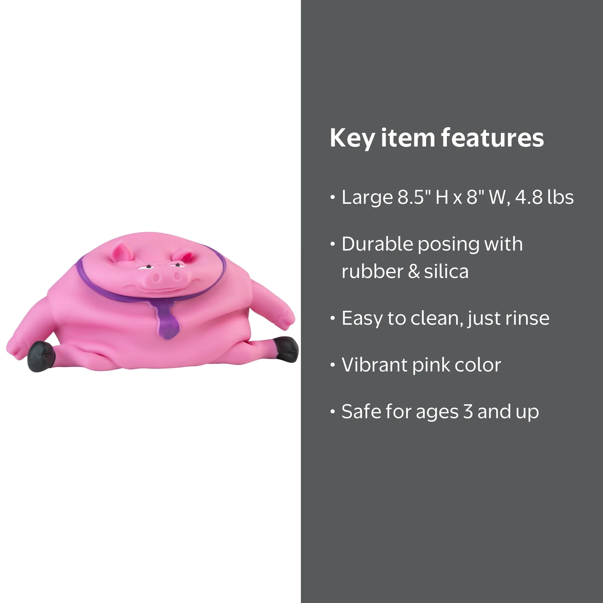 ORB‚Ñ¢ Funkee Animalz JUMBO Pig in Pink - Squishy Sensory Fidget