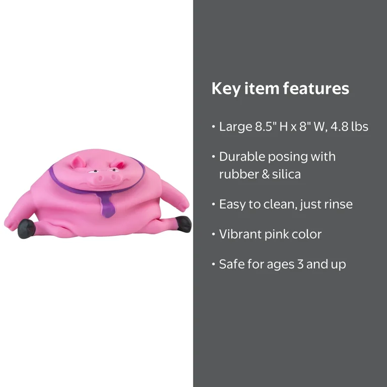 ORB‚Ñ¢ Funkee Animalz JUMBO Pig in Pink - Squishy Sensory Fidget