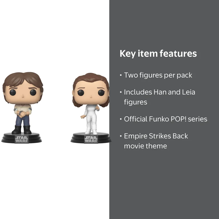 Funko POP! Star Wars: The Empire Strikes Back - 2PK Han & Leia