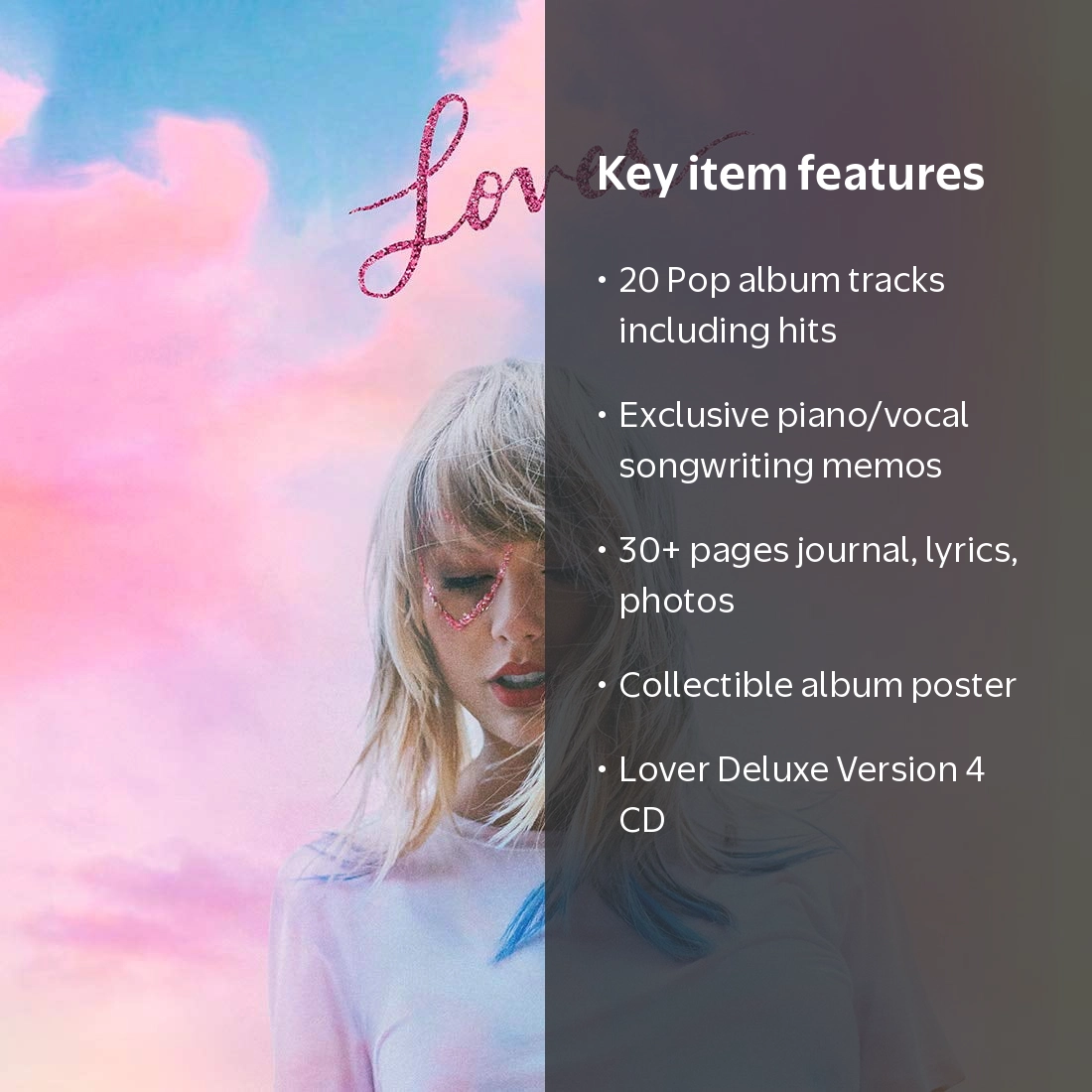 Taylor Swift - Lover (Version 4) Deluxe Album - CD - Walmart.com