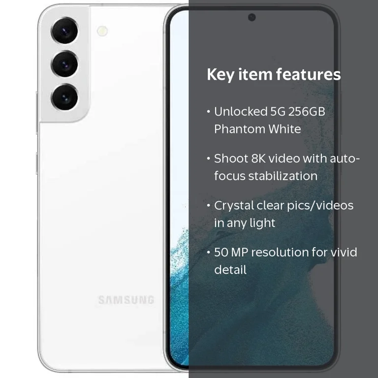New Samsung Galaxy S22+ Plus 5G 256GB Factory Unlocked Smartphone