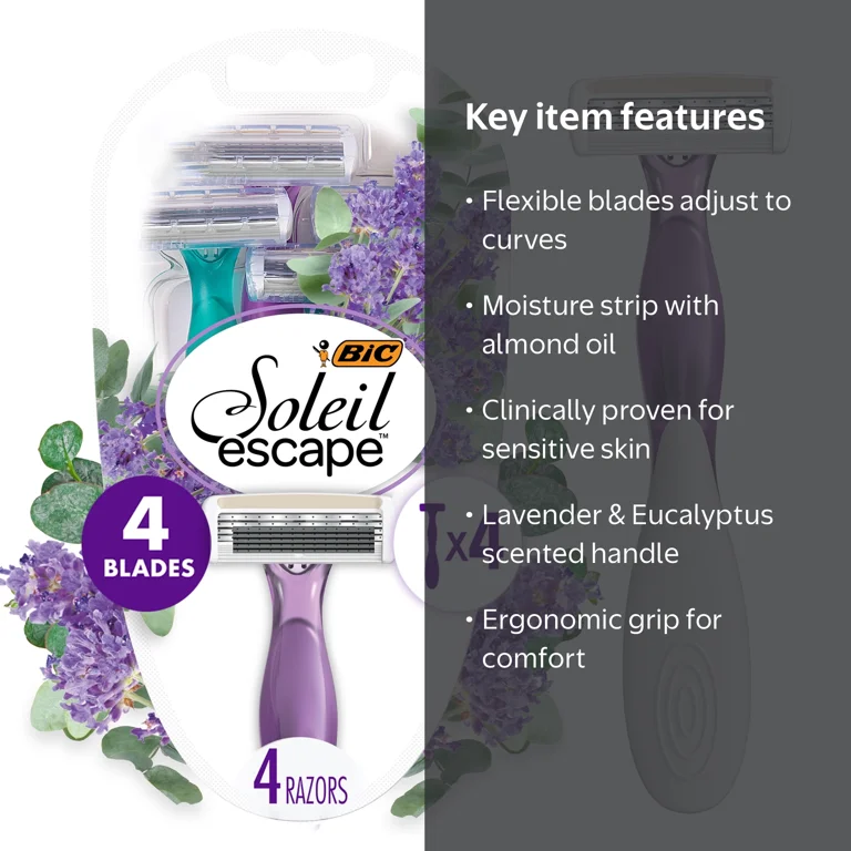 BIC Soleil 4 Escape Women's Disposable Razors, 4ct - Walmart.com