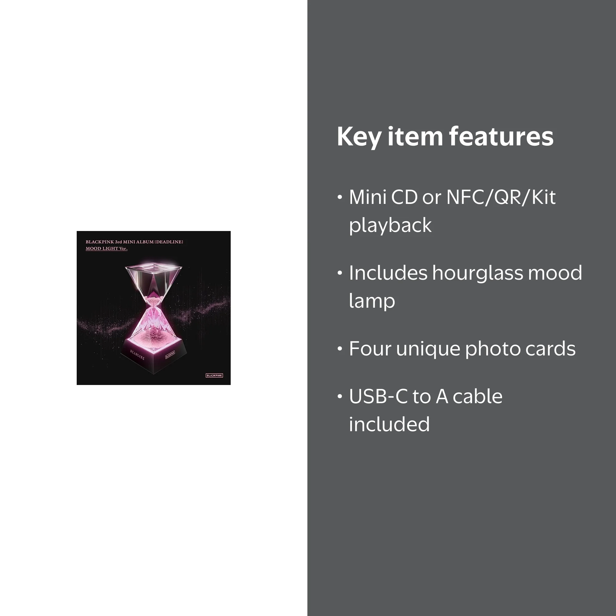 BLACKPINK - [DEADLINE] 3rd Mini Album MOOD LIGHT Version - Walmart.com
