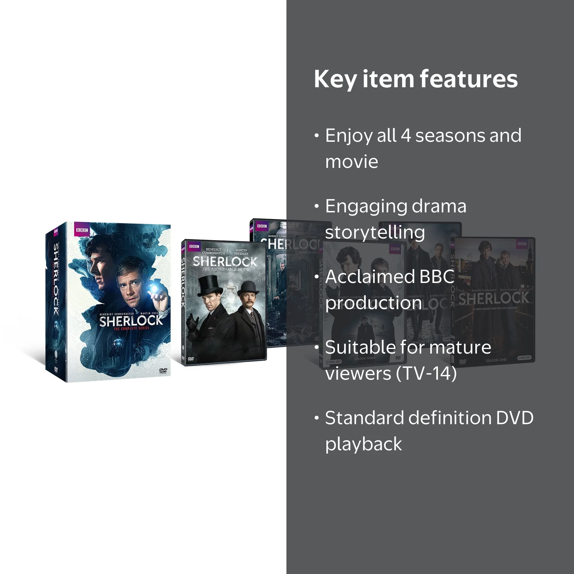SDS, Sherlock The Complete Series, Seasons 1-4 DVD Gift Set