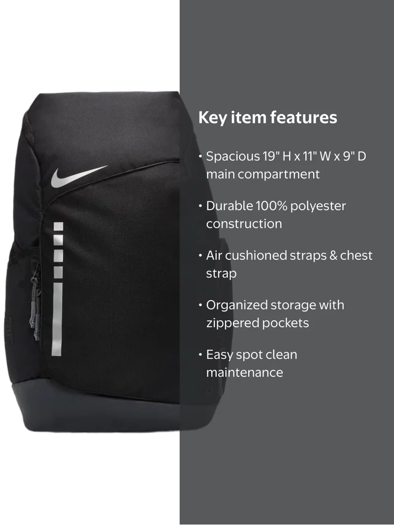 Nike Elite Basketball Bookbag - Hoops 32L Backpack 2023 with Extra