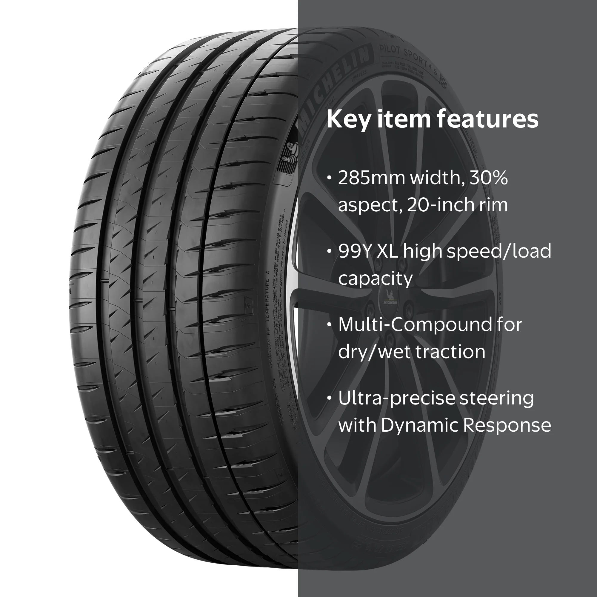 Michelin Pilot Sport 4S Performance 285/30ZR20 (99Y) XL Passenger