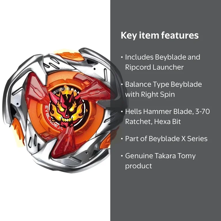Takara Tomy Japan Beyblade X UX-02 Starter Hells Hammer 3-70H