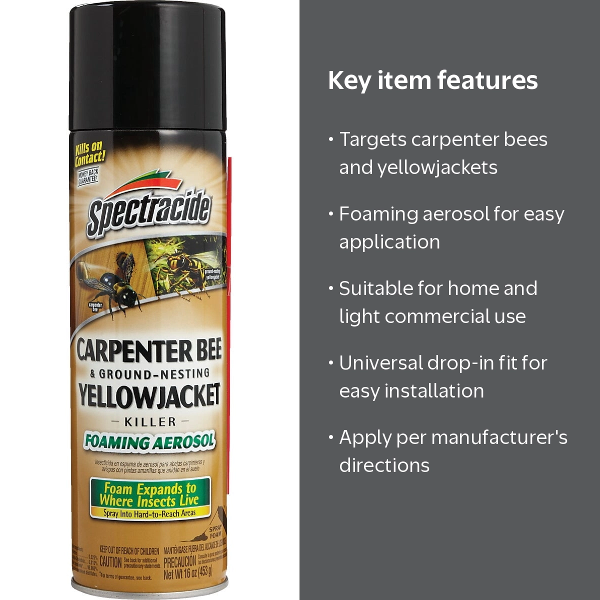 Free Shipping! Spectracide HG-53371 Carpenter Bee & Ground-Nesting