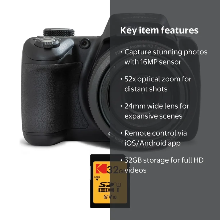 Kodak PIXPRO AZ528 16MP Astro Zoom Digital Camera with 52x Zoom