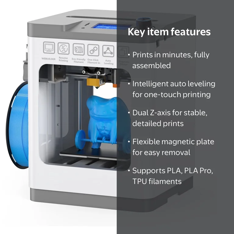 Entina Tina 2 Mini 3D Printer, Auto Leveling, Fully Assembled