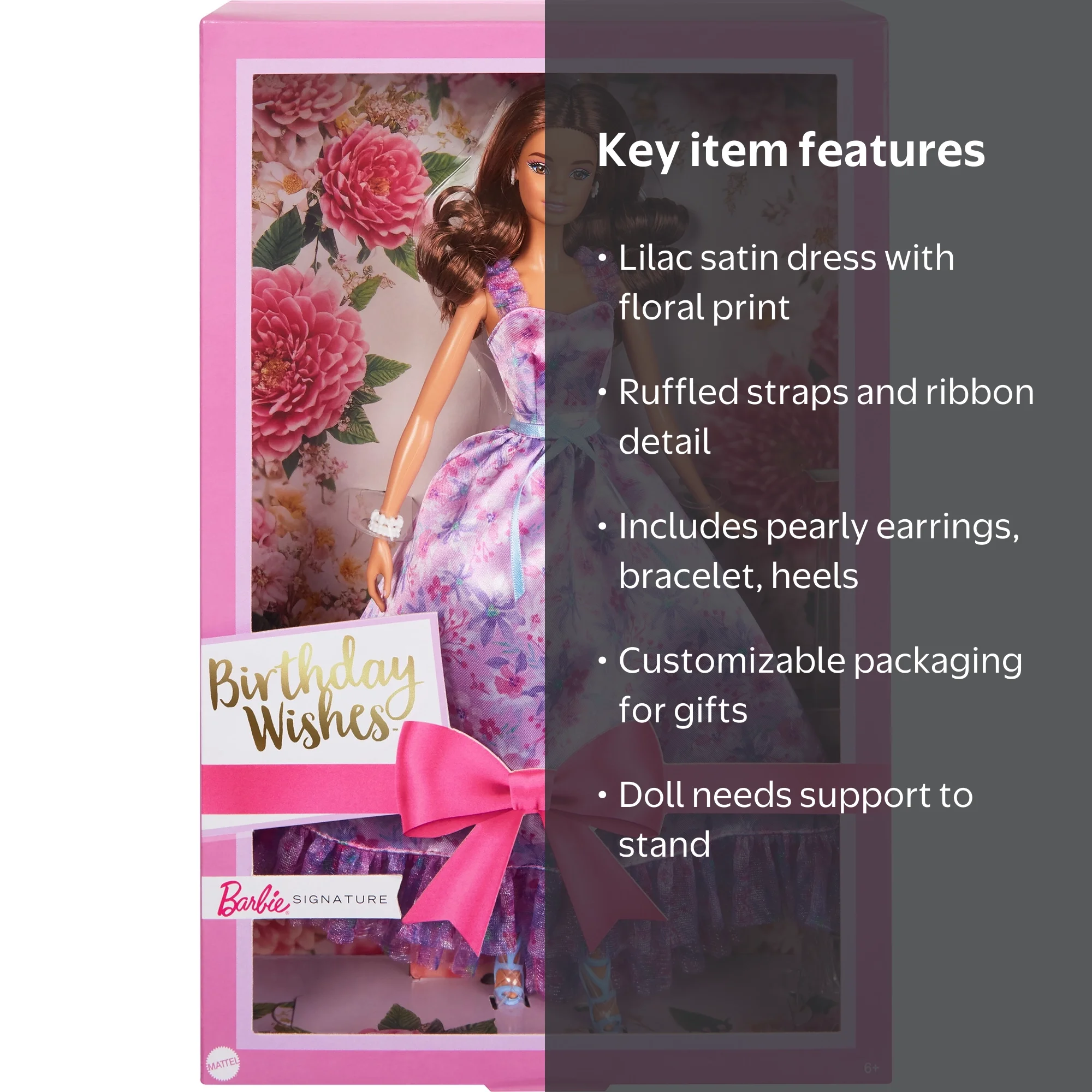 Barbie Signature Birthday Wishes Collectible Doll in Lilac Dress