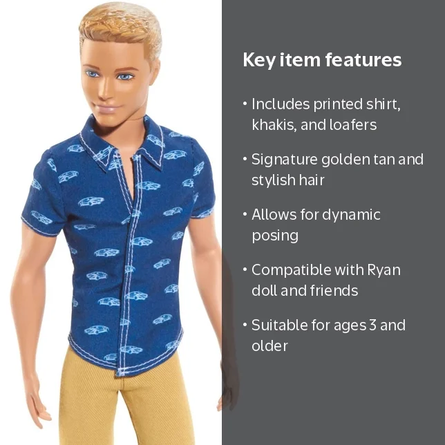 Barbie Fashionistas Ken Doll 2013 Mattel #BFW10 - Walmart.com