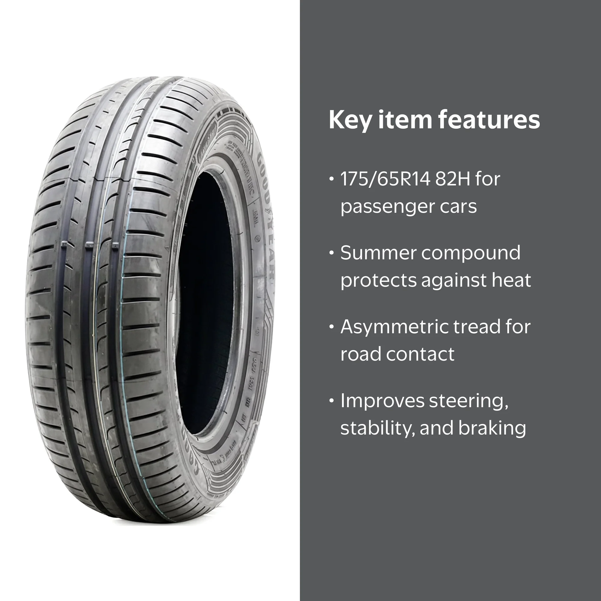 Goodyear Eagle Sport 2 175/65R14 82H Performance Summer Tire