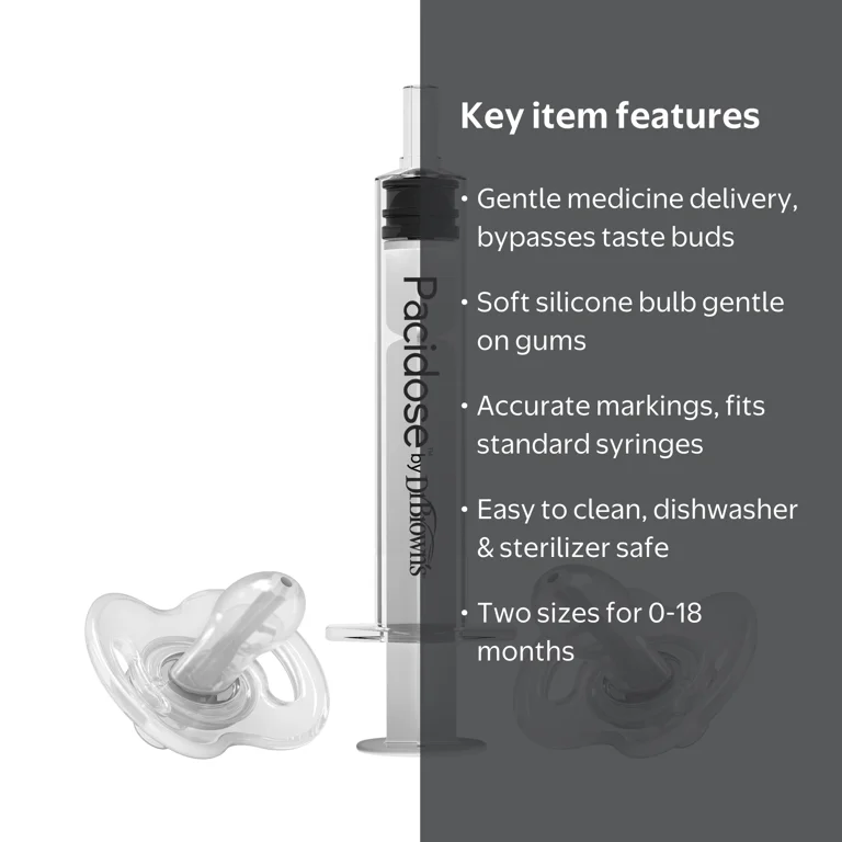 Dr. Brown's Pacidose Liquid Medicine Dispenser, Oral Syringe, 2