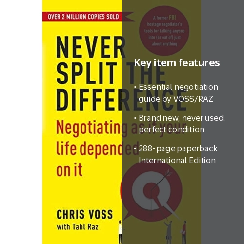 Unbranded Never Split The Difference Paperback by Chris Voss