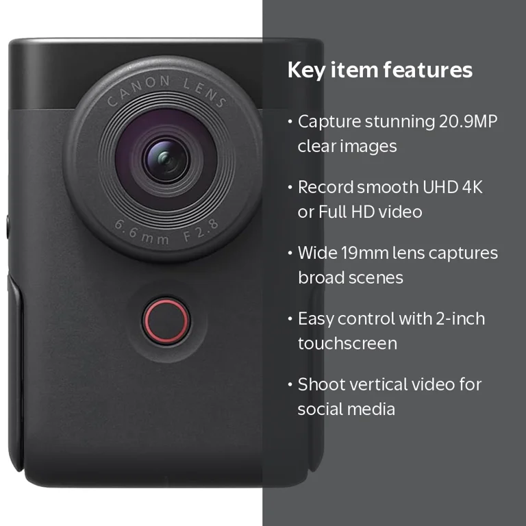 Canon PowerShot V10 Professional Compact Digital Vlog Camera for