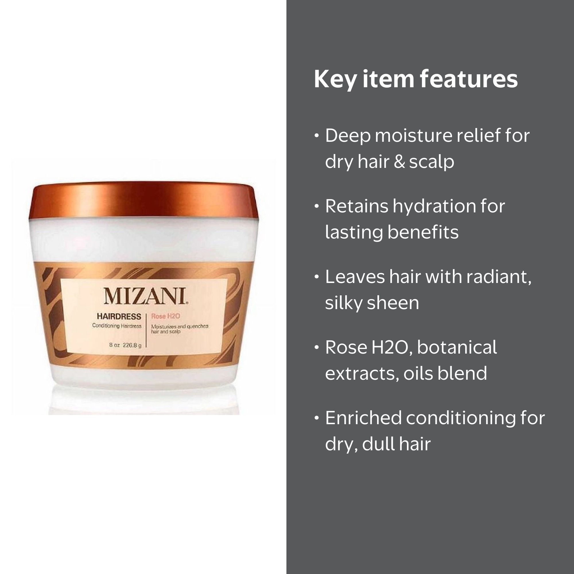 MIZANI, H2O Conditioning Hairdress, 8 oz, Moisturizes and Adds