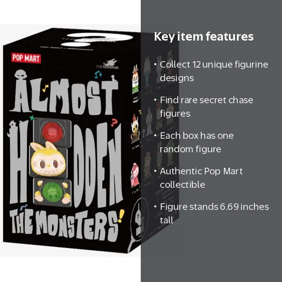 Pop Mart, The Monsters Almost Hidden Series Figures, Blind Box