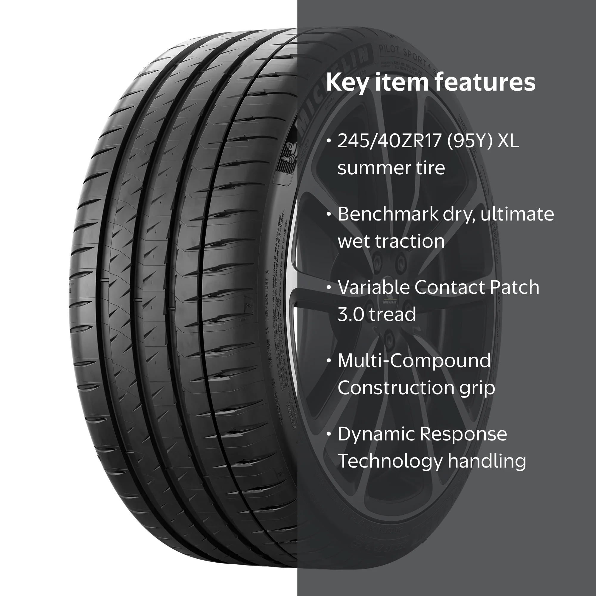 Michelin Pilot Sport 4S 245/40ZR17 (95Y) XL - Walmart.com