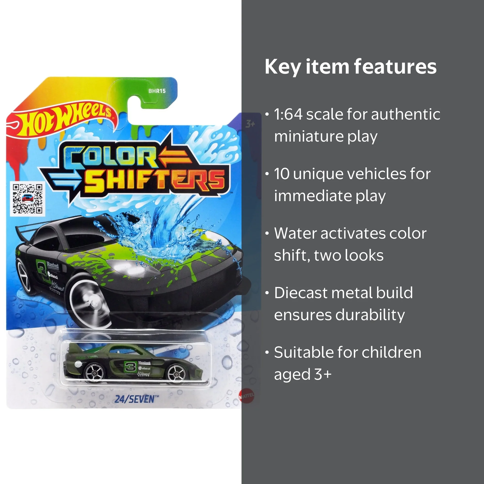 Hot Wheels Color Shifters 24/Seven Diecast Car (2022) - Walmart.com