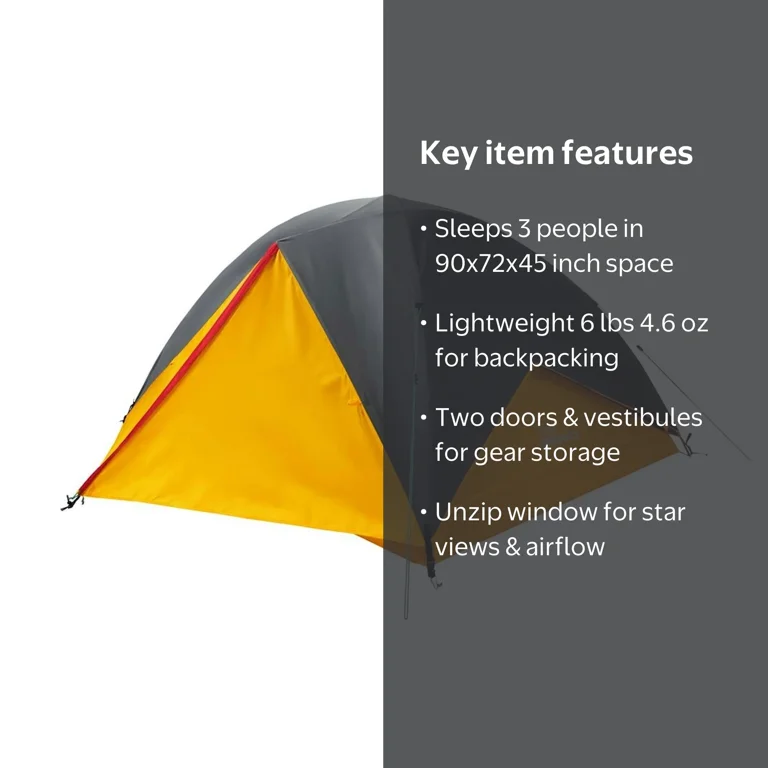 Coleman PEAK1 Premium 3 Person Camping Tent, Waterproof Fabric