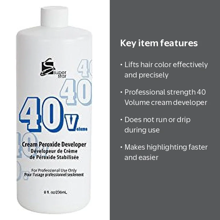 Superstar, Stabilized Cream Peroxide Developer, 40V, 8 oz