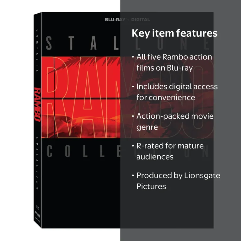 Lionsgate Rambo 5 Film Collection, Blu-ray + Digital, Action