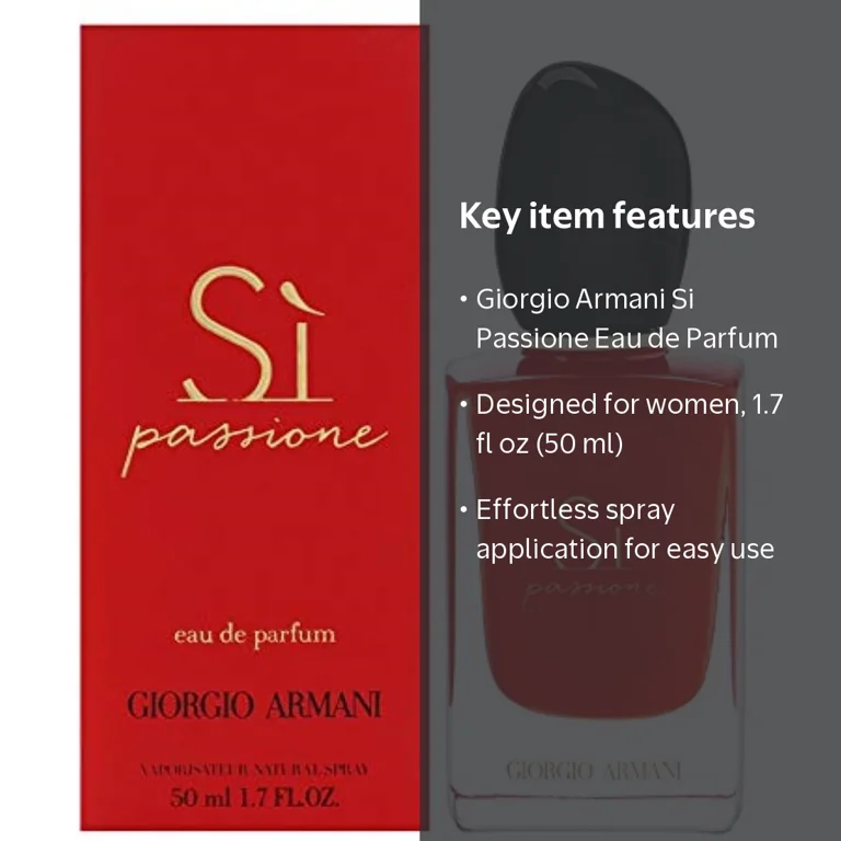 Giorgio Armani, Si Passione Eau De Parfum Spray, 1.7 oz, Red