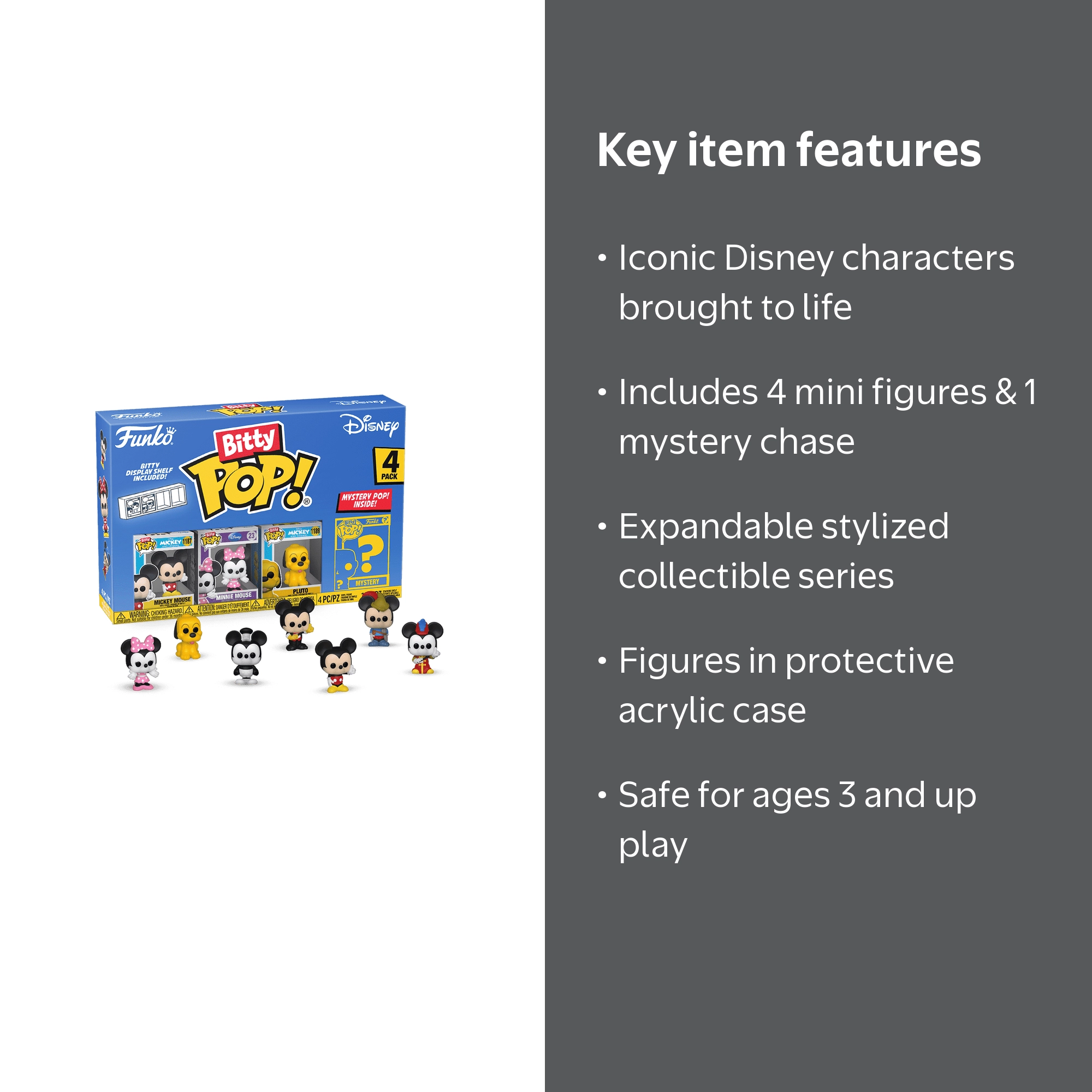 Funko Bitty POP! 4-Pack: Disney Mickey Vinyl Mini-Figures