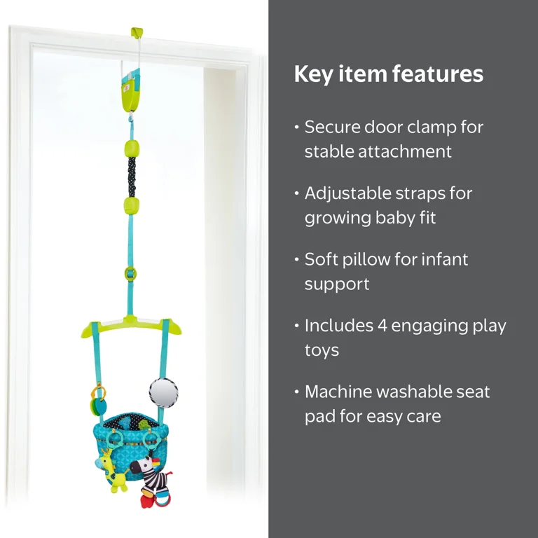 Bright Starts, Baby Door Jumper, Take-Along Toys, Adjustable